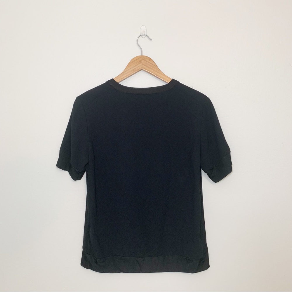 Rag & Bone Ribbed Sheer Side Panel Crewneck Tee - Picture 2 of 8